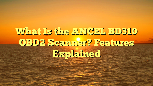 What Is the ANCEL BD310 OBD2 Scanner? Features Explained