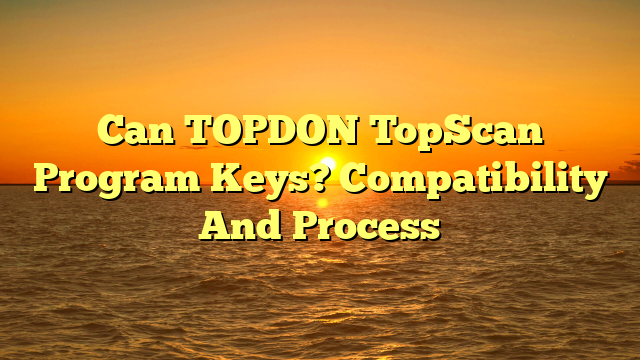 Can TOPDON TopScan Program Keys? Compatibility And Process