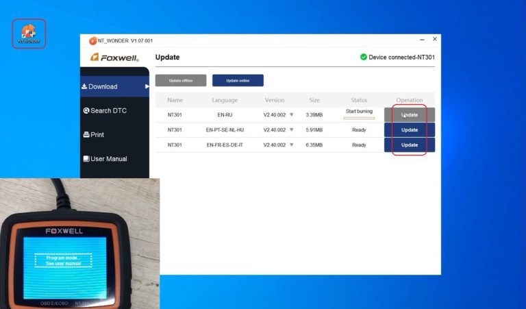 foxwell nt301 software update: fix install issues fast