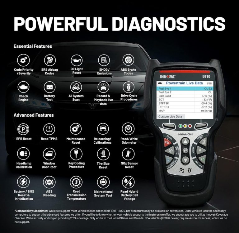 Innova 5610 Bidirectional Code Updates for Faster Fixes