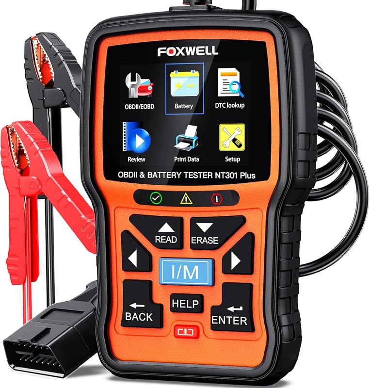 FOXWELL NT301 Plus scanner and 12V battery tester combo