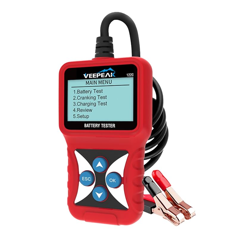 Veepeak 12V battery tester with charging and starting system checks