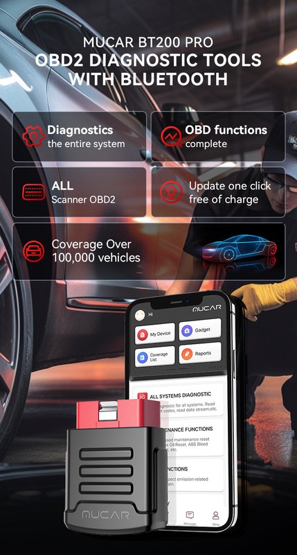 Compatibility guide showing model years, OBD2 protocols, and vehicle limits for BT200 battery testing