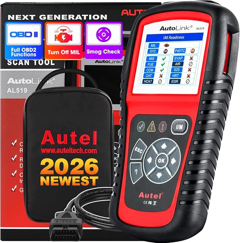 Autel AL519 OBD2 scanner with live data graphing and DTC lookup