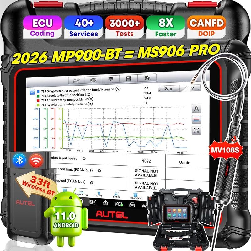 Autel MaxiPRO MP900-BT OBD2 scanner with ECU coding and bidirectional tests