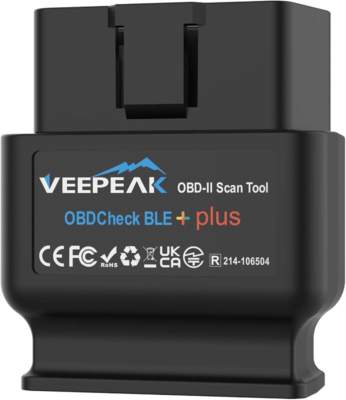 Veepeak OBDCheck BLE+ Bluetooth OBD2 Scanner for iOS and Android Diagnostics