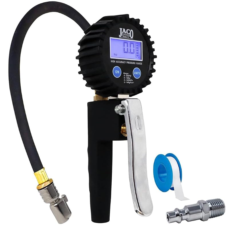 JACO FlowPro 2.0 Digital Tire Inflator with Pressure Gauge, 200 PSI for Accurate Inflation