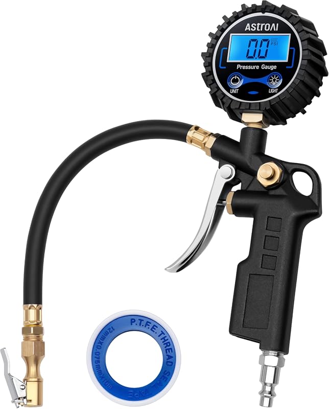 AstroAI Digital Tyre Inflator with Pressure Gauge, 250 PSI and Air Chuck for Precision