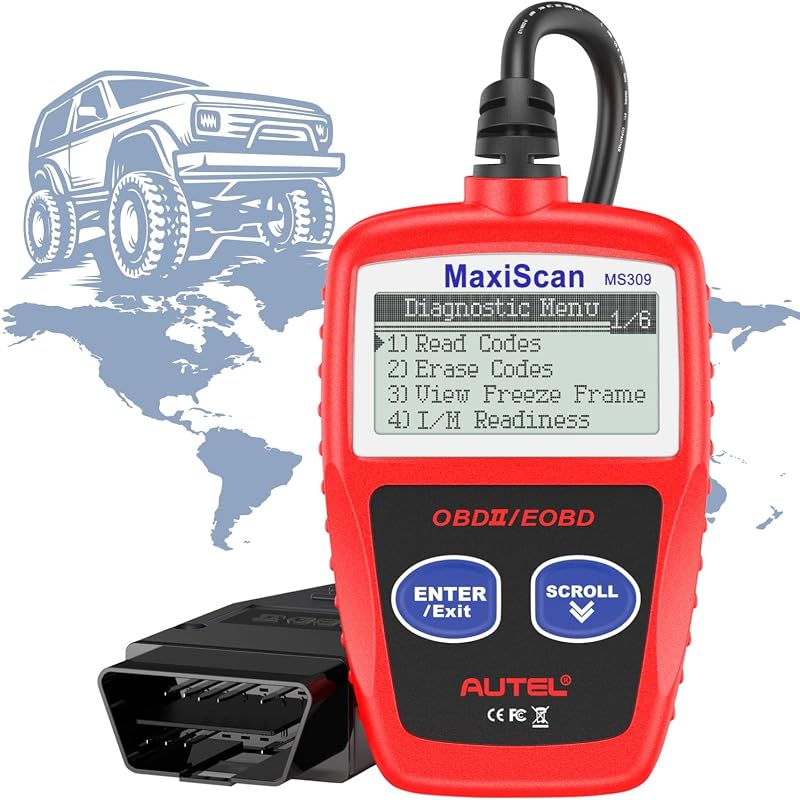 Autel MaxiScan MS309 OBD2 code reader with freeze frame data