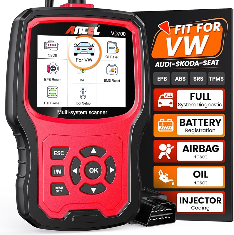 ANCEL VD700 OBD2 Scanner for VW Audi with Full Systems Diagnostics and Resets
