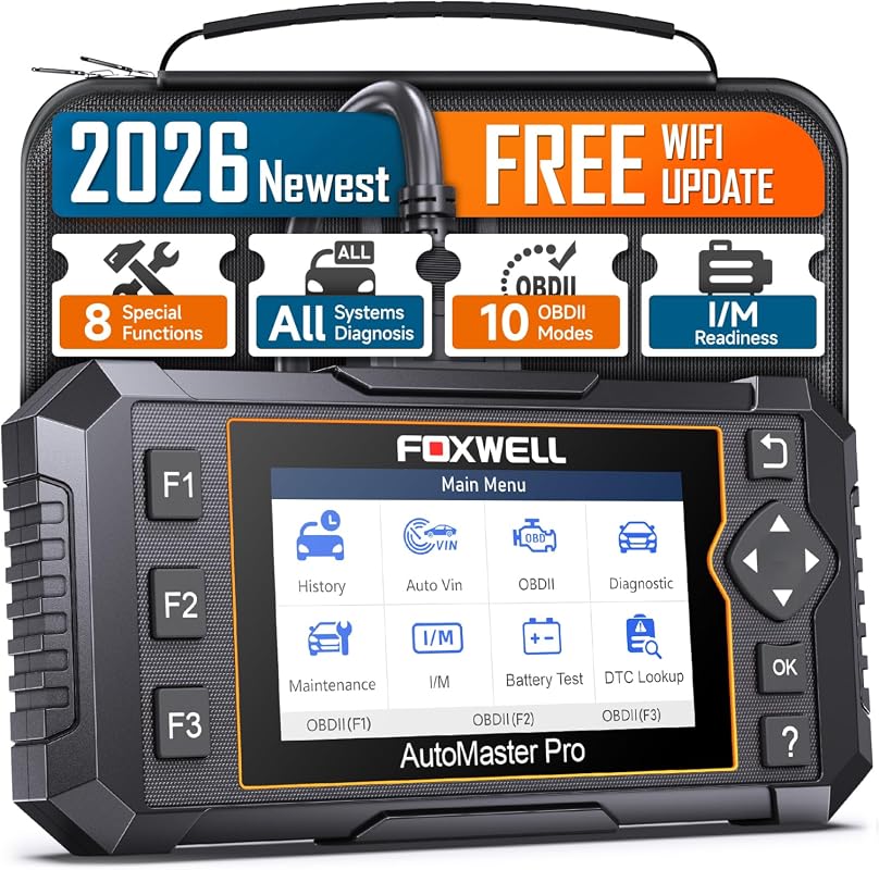 FOXWELL NT624 Elite OBD2 Scanner with All-System Diagnostics and 8 Reset Functions
