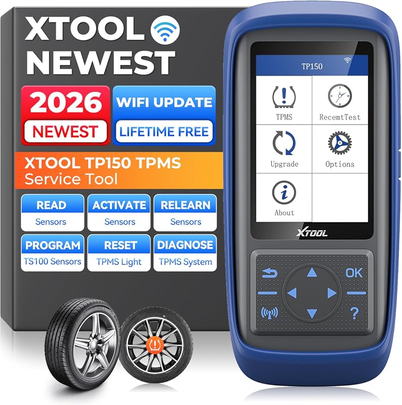XTOOL TP150 Universal TPMS Programming Tool for 2026 Relearn, Reset and Sensor Activation