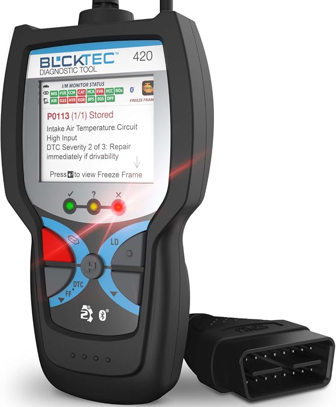 BLCKTEC 420 Bluetooth OBD2 Scanner with App for iOS, Android, and All Cars
