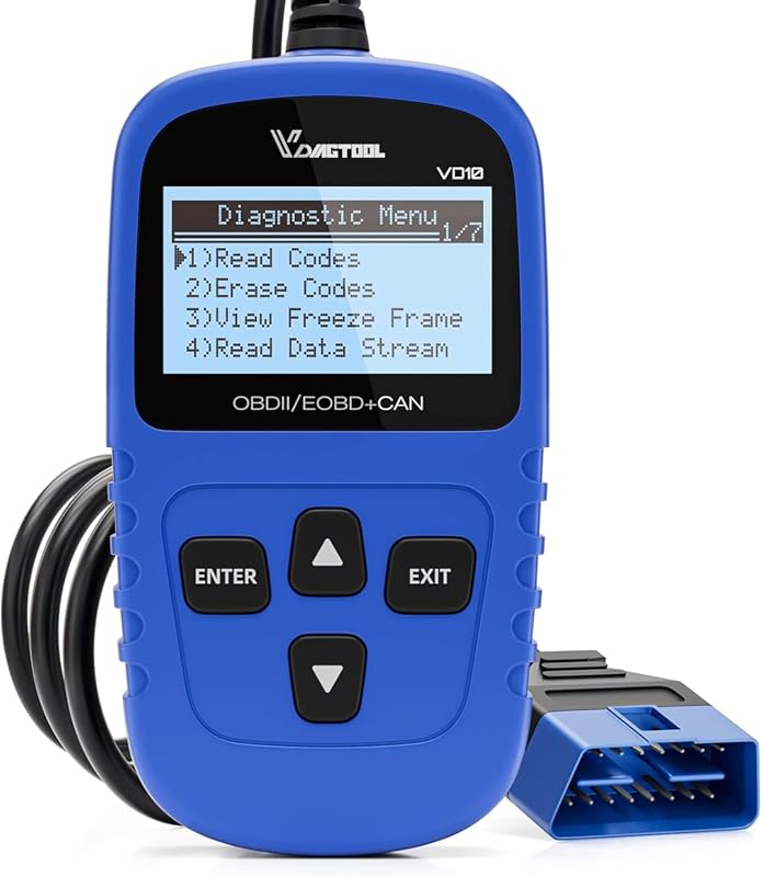 VDIAGTOOL VD10 OBD2 Scanner Code Reader with Freeze Frame and I/M Readiness