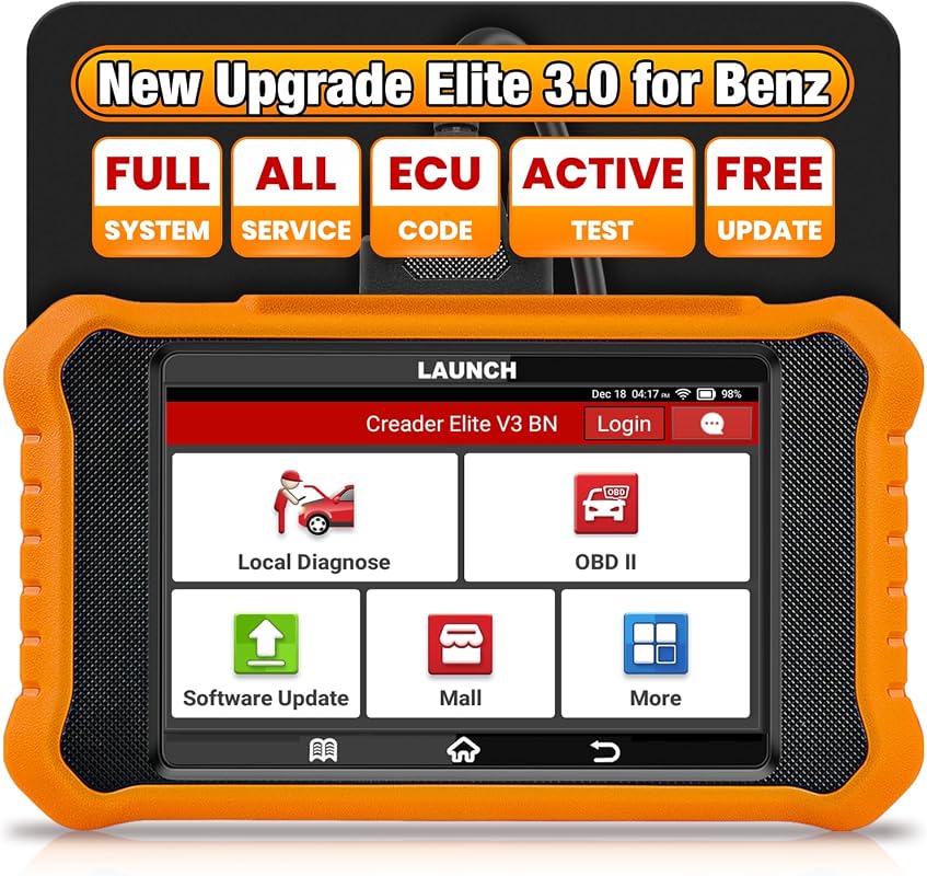 2026 LAUNCH Creader Elite V3.0 for Mercedes-Benz with Bi-Directional Full System Diagnostics