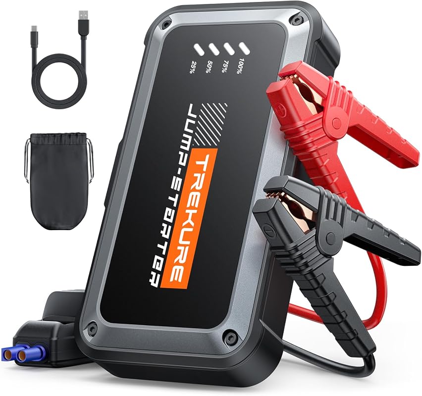 TREKURE 4000A portable car battery jump starter 16800mAh jump box with fast charge