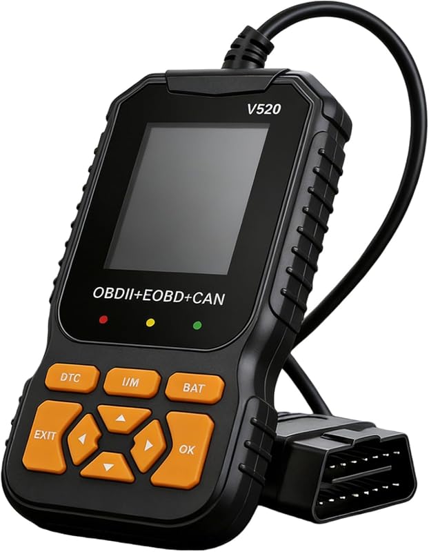 OBD2 Auto Diagnostic Scanner with Live Data, ABS/SRS Scan, Battery Test for Cars