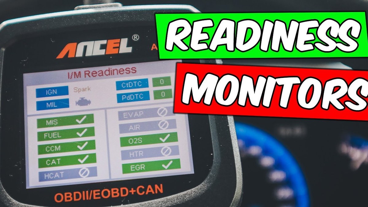 OBD2 scanner showing incomplete readiness monitors on a 1996 or newer vehicle after codes were cleared