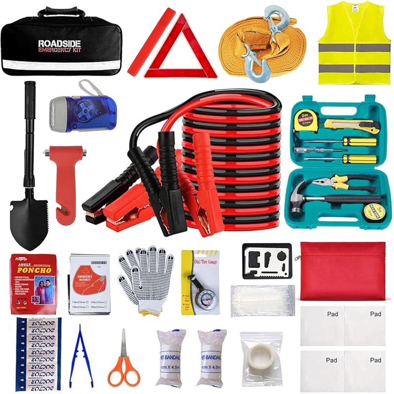 car emergency roadside tool kit with shovel