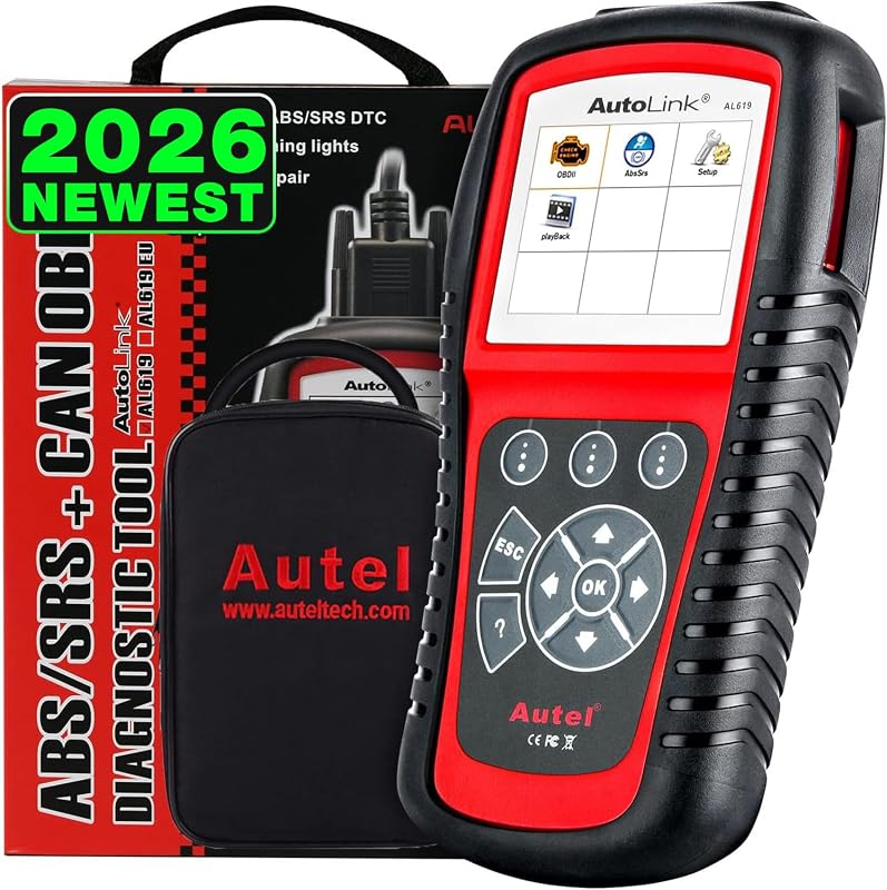 Autel AutoLink AL619 OBD2 scanner with ABS and SRS diagnostics