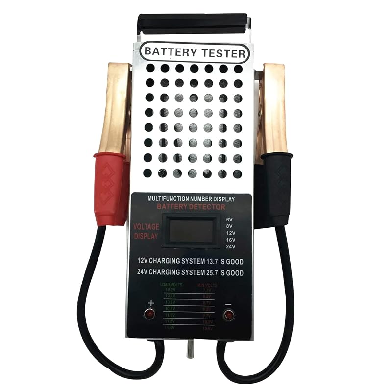 Battery load tester 6 8 12 16 24V with digital voltmeter