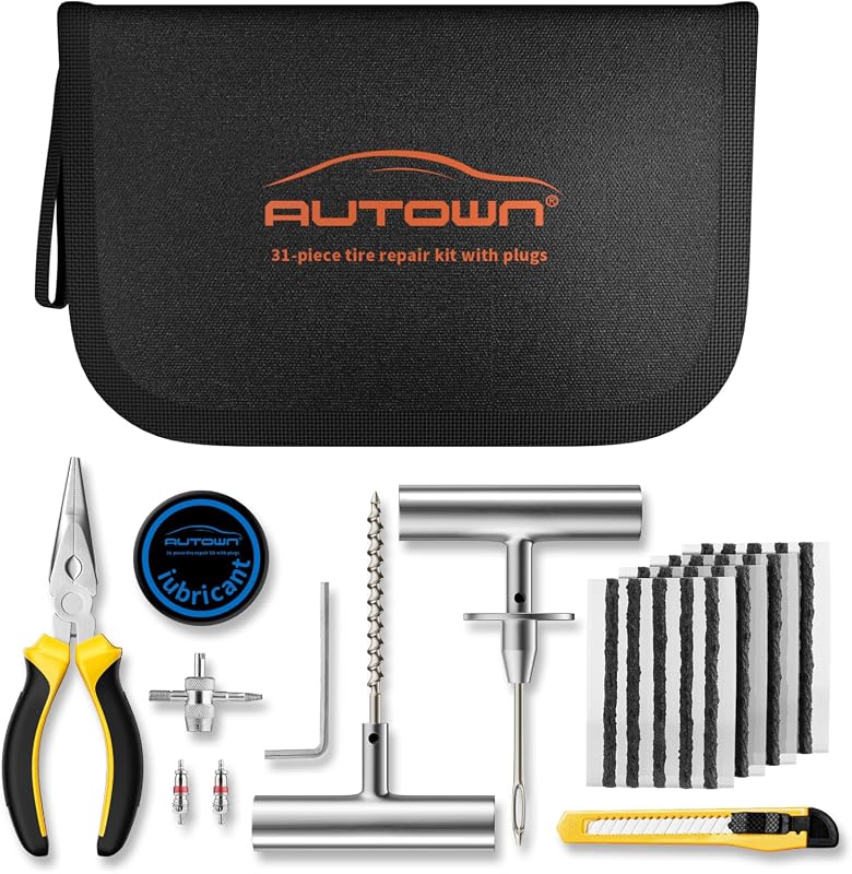 AUTOWN Flat Tire Repair Kit with Plugs 31pcs