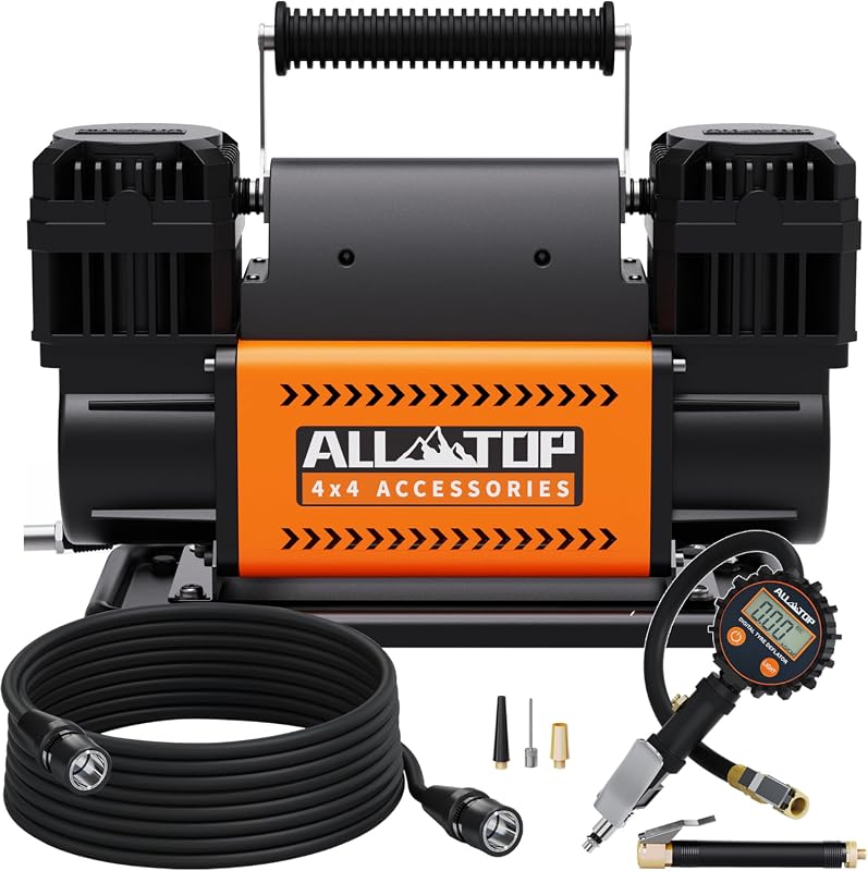 ALL-TOP Dual Cylinder Air Compressor Kit with Digital Gauge