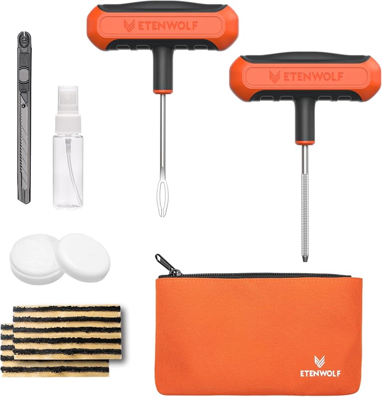 ETENWOLF Flat Tire Repair Kit with Plugs 16 Pcs