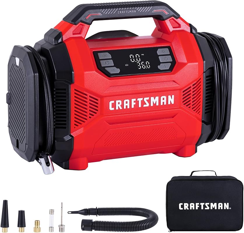 CRAFTSMAN dual power tire inflator with digital gauge