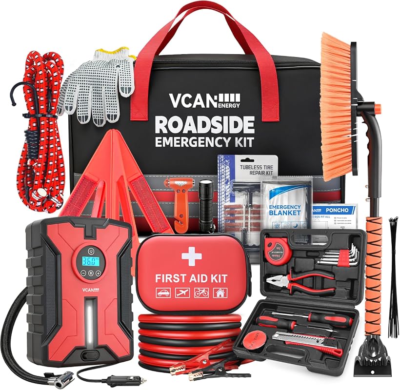 car emergency kit with portable air compressor