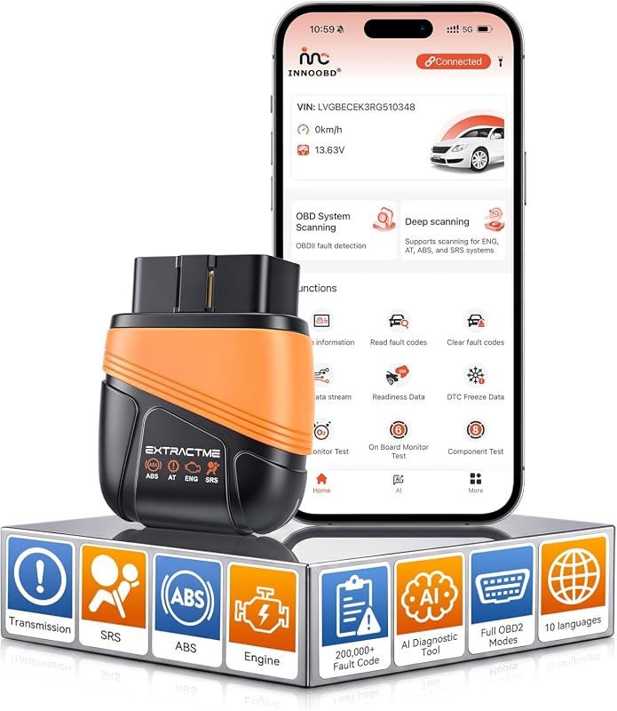 EXTRACTME OBD2 Bluetooth scanner with AI assistant