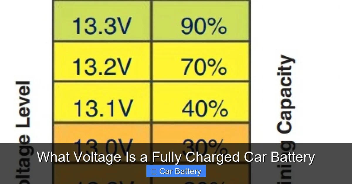 Digital multimeter displaying 12.6 volts on a fully charged car battery