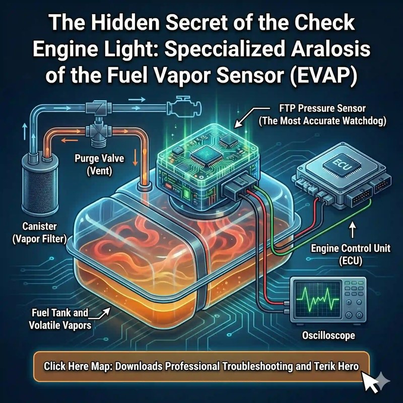 Diagram of the EVAP system detecting a loose gas cap after refueling